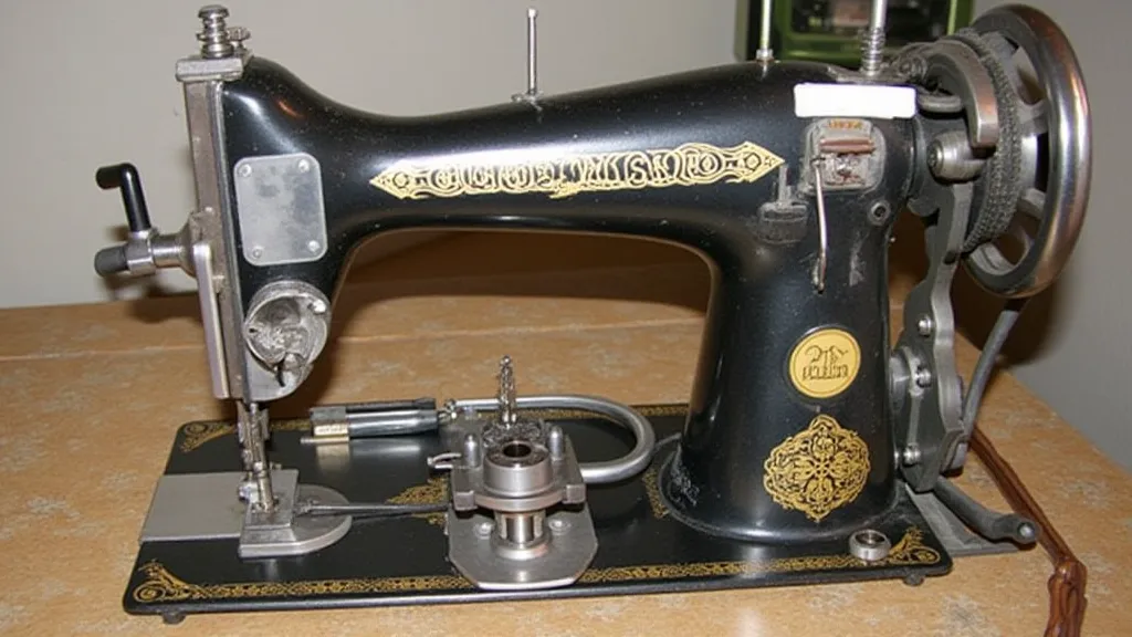 Singer 66-4, disassembled to show lubrication points
