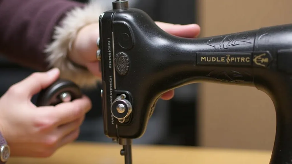 Installing new handwheel onto machine