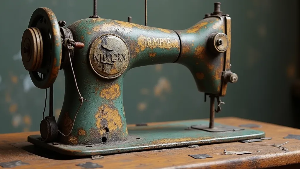 Singer 12 with cracked and faded paint