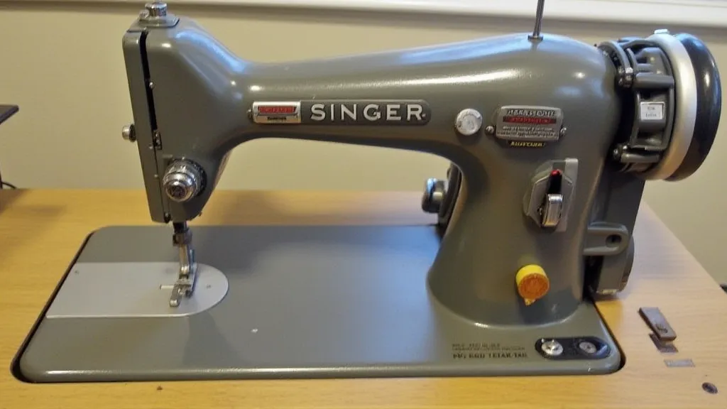Singer 12 sewing machine with new glossy paint