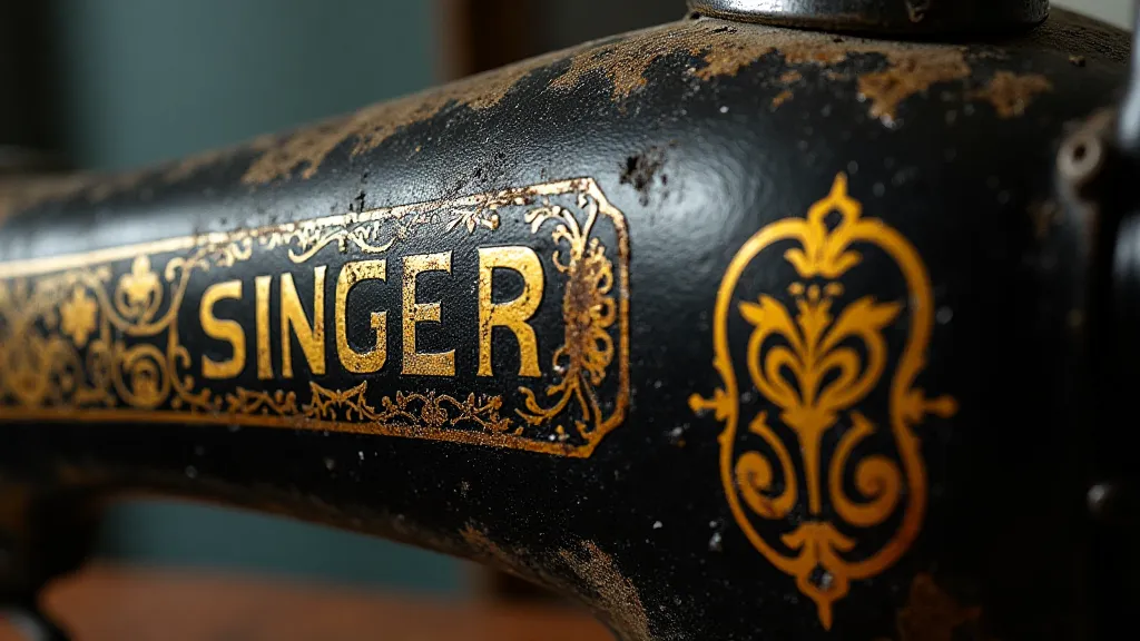 Singer sewing machine decal
