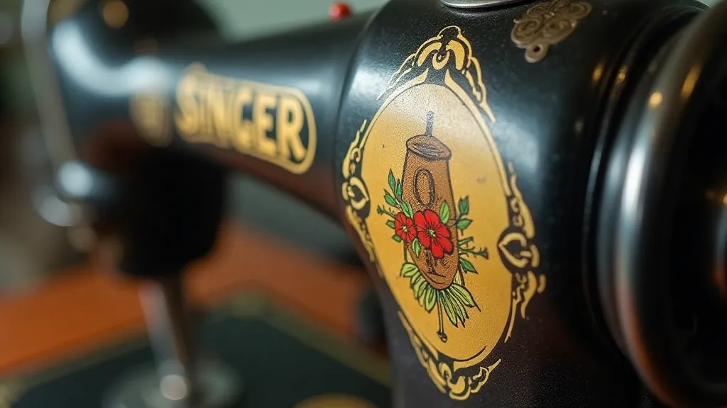 Singer Sewing Machine Decal Detail